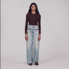 Zora Cardigan with floral collar Brown