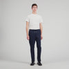 Elasticated Straight Leg Trousers Midnight Blue