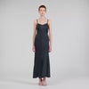 Georgia Satin-Effect Maxi Dress Navy Blue