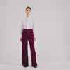 Dawson Wide-Leg Trousers Bordeaux