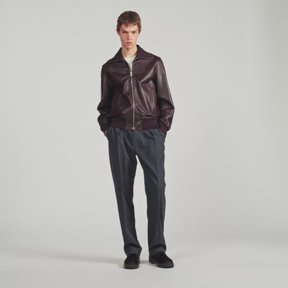 Harry Leather Jacket Zip-up leather jacket Chocolate