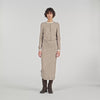 Eleome Cardigan With Contrast Collar Taupe