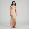 Provence Flower Print Maxi Dress Pink / Green
