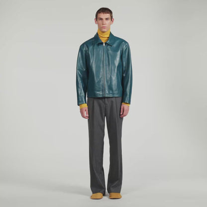 Alessandro Jacket Leather jacket Petrol Blue