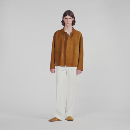 Thierry Jacket Split Leather Jacket Whisky