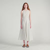 Artemisia Striped cotton maxi dress Ecru / Bleu