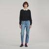 Fitzgerald Beaded polo-neck jumper Black