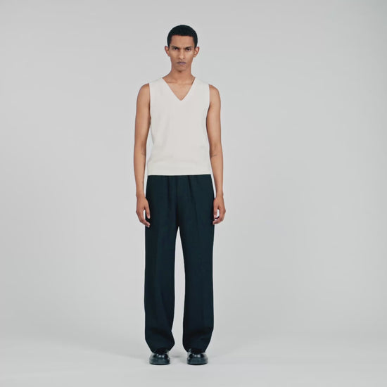 Gianni Tank Wool Vest Top Off White
