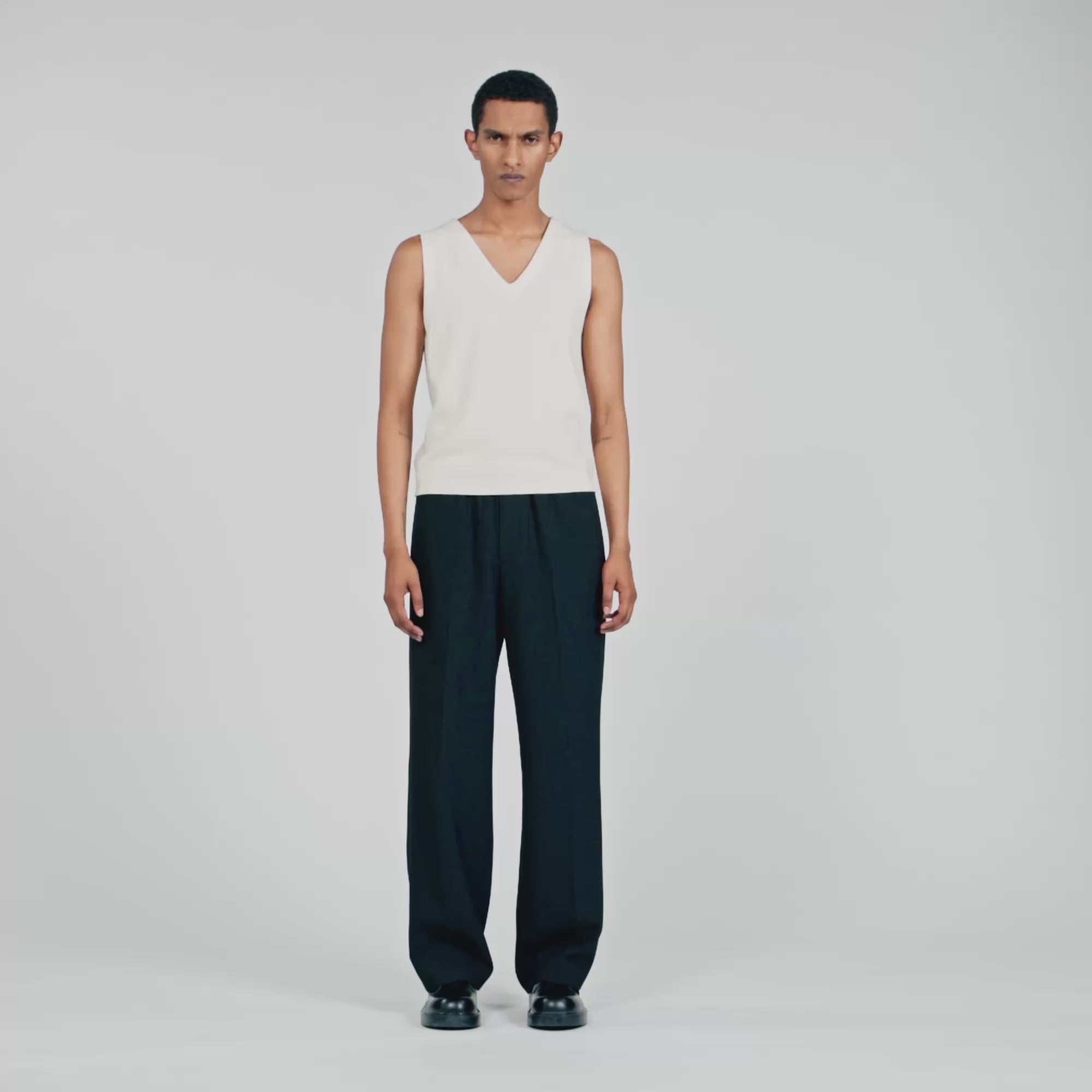 Gianni Tank Wool Vest Top Off White
