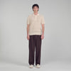Crochet Polo Cotton Polo Shirt With Polo Collar Butter Cream