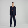 Pernelle Striped Rhinestone Suit Jacket Navy Blue