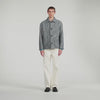 Wool Twill Worker Marl-effect worker jacket Marine / Blanc