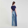 Bee Cropped T-Shirt Navy Blue