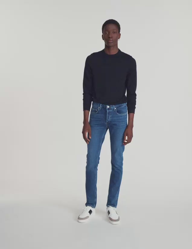 Washed Jeans - Slim Cut Blue Vintage - Denim